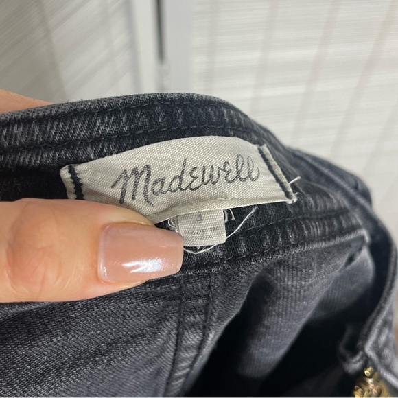 Madewell Black/Gray Denim Overall Jumpsuit - Picture 8 of 9